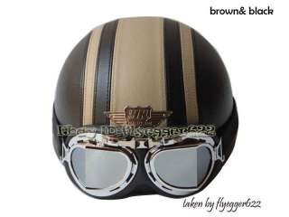 DOT flat black Motorcycle Leather Half Helmet ~ L /XL  