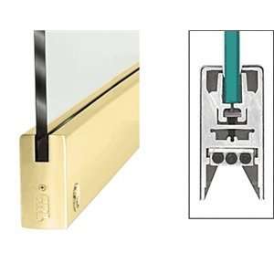 CRL Polished Brass 35 3/4 Single Door Rail Square Style with Lock for 
