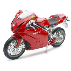  Ducati 999 Diecast Motorcycle   Red 1:6 Scale Model New 