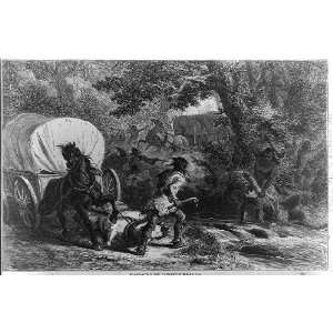  Massacre of Conococheague,Indians attacking wagon train 