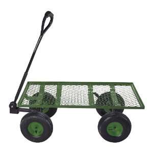   60605098 Green Steel Flatbed Garden Utility Cart: Patio, Lawn & Garden
