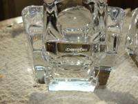 ORREFORS crystal clear Candle holders w/sticker  