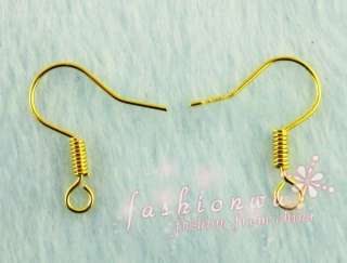 Lot 500 Pcs Gold Plated Spring Loop Earrings Hooks 1  