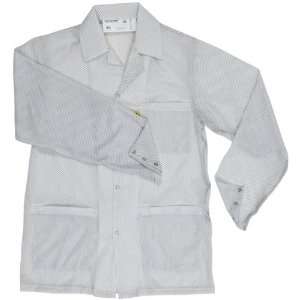   Smock Statshield Labcoat with Snaps, 39 1/2 Length, Large, White