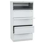   Series Five Drawer Lateral File w/Roll Out & Posting Shelf, 36w, Black