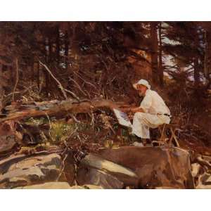 Oil Painting The Artist Sketching John Singer Sargent Hand Painted 