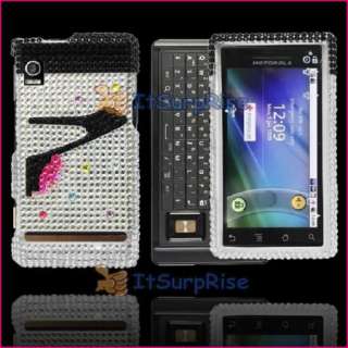 Bling Heels Hard Case Cover For Motorola Droid A855 New  