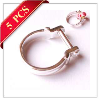   European Base Rings, Fit Lampwork Murano Glass Charm Beads 2#8  