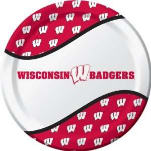    Wisconsin Badgers   Dinner Plates (8) Party Supplies Toys & Games