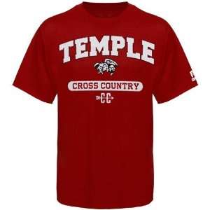  Russell Temple Owls Cherry Cross Country T shirt (Large 