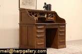 Oak 1900 Antique Roll Top Desk  