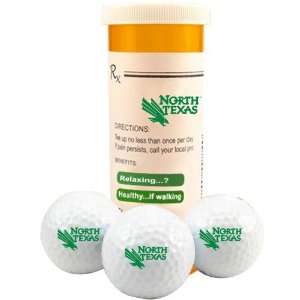  North Texas Mean Green Rx Three Pack Golf Balls: Sports 