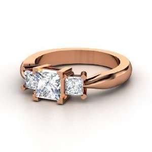  Ariel Ring, Princess Diamond 14K Rose Gold Ring Jewelry