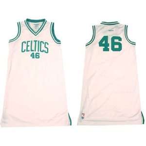  Reebok Boston Celtics #46 White Ladies Jersey Dress 