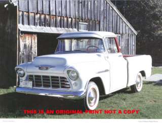 1955 Chevrolet Cameo Pickup rare classic truck print  