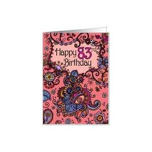 Happy Birthday   Mendhi   83 years old Card : Toys & Games :  