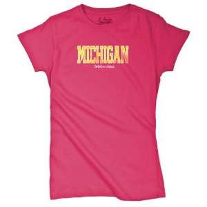   of Michigan Wolverines Ladies Polka Dot Logo Shirt