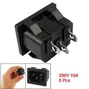   Replacement Blk 5 Pcs C14 Electric Power Supply Adapter: Electronics