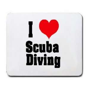  I Love/Heart Scuba Diving Mousepad: Office Products