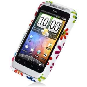   WHITE FLOWERS SILICONE GEL SKIN CASE FOR HTC WILDFIRE S: Electronics