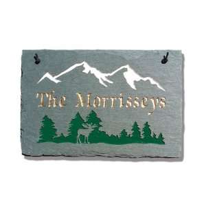 Personalized Mountain Moose Slate Sign 