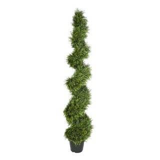   : TWO Pre Potted 4 Cypress Artificial Topiary Trees: Home & Kitchen