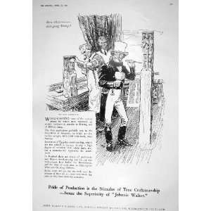  1925 ADVERTISEMENT JOHN WALKER SCOTCH WHISKY FURNITURE 