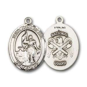  Sterling Silver St. Joan of Arc National Guard pendant 