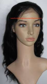   Remy Lace Front Natural Wave Human Hair Wig Natural Color 16  