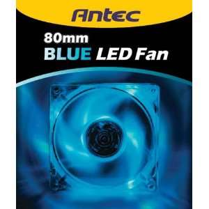  Antec Blue LED 80mm Dual Ball Bearing Case Fan Speed 2600 