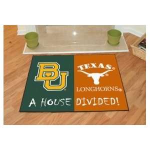  Texas Longhorns House Divided Rug Mat: Sports & Outdoors
