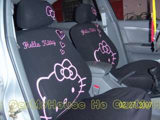 New Hello Kitty Love Car Seat Cover Set 10 pcs  Pink  