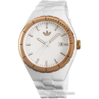 ADIDAS WHITE,ROSE GOLD+DATE CAMBRIDGE WATCH ADH2086 NEW  