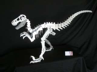 Aluminum Dinosaur sculpture. 37 inches long. Allosaurus (raptor, t rex 