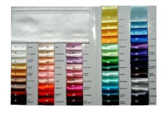 BRIDAL SATIN FABRIC 1 YD CHOICE OF COLOR FROM CHART 100% ACETATE 45 