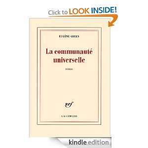 La communauté universelle (Blanche) (French Edition) Eugène Green 