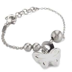  Invicta Incanto Rhodium Plated Butterfly Charm Bracelet 