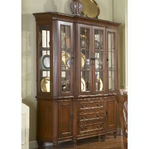  Liberty Furniture Cotswold Manor Breakfront Buffet & Hutch 