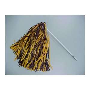 Texas State Bobcats Pom Poms/Maroon And Gold/Stick Measures 12 