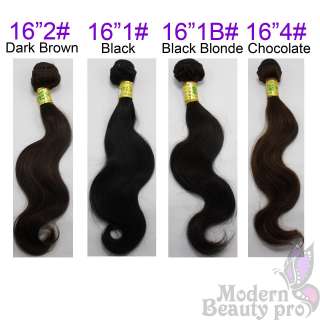 16 clip Brazilian real human hair curly hair extensions 4 Color 110g 