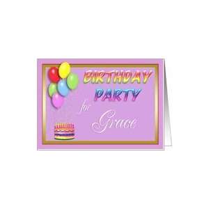  Grace Birthday Party Invitation Card Toys & Games