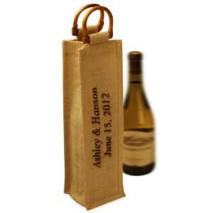  Personalized Jute Wine Bag