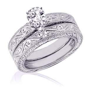  0.50 Ct Pear Shaped Solitaire Engagement Wedding Rings Set 