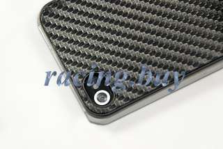 Black Ultra Slim Carbon Fibre Back Skin Hard Case Cover for iPhone 4 S 