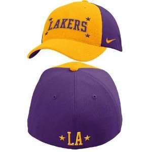  Nike Los Angeles Lakers Gold & Purple Rewind Hat Sports 