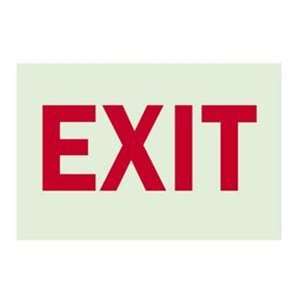 Glow in the Dark Exit & Directional Sign (B 324; Red on Green; Glow In 