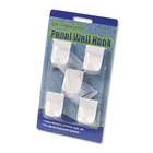     Panel Wall Hooks, Plastic with Metal Insert Points, White, 5/Pack