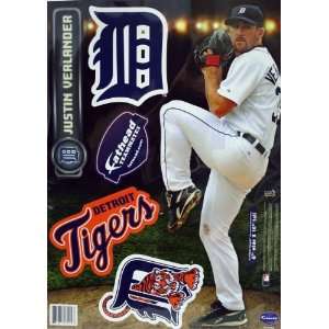  MLB Detroit Tigers Justin Verlander Mini Fathead 16x10 