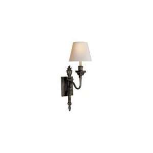 Studio Michael S Smith Winslow Single Sconce in Bronze with Natural 