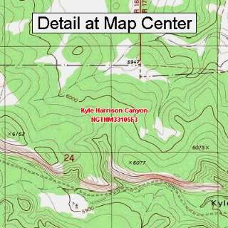 USGS Topographic Quadrangle Map   Kyle Harrison Canyon, New Mexico 